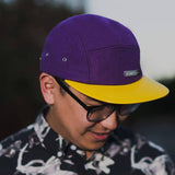 Purp and Yellow 5 panel hat - Dome5